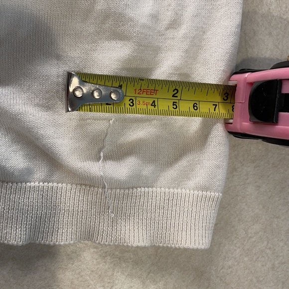 BCBGMaxAzria white ruffle front cardigan Sz S BCBG Max Azria exaggerated ruffle - Picture 11 of 11